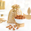 Buy Kaju Katli with Diwali Diyas & Almonds
