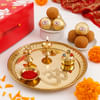Karwa Chauth Puja Samagri With Om Puja Thali And Besan Laddoo Online
