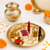 Karwa Chauth Puja Samagri With Om Puja Thali And Kalash Online