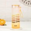 Gift Keep Going - Frosted Glass Bottle - Personalized - Orange
