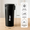 Gift Kha Ke Jaaunga Personalized Black Vacuum Insulated Mug