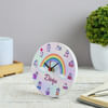 Gift Kids Unicorn Personalized Wooden Table Clock