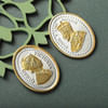 Buy King And Queen 999 Pure Silver Gold Plated Coins (5 gm+5 gm)