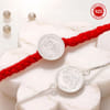 King & Queen 925 Sterling Silver Rakhi Set