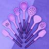 Buy Kitchen Utensils Set - Silicone - Purple - Set Of 9