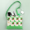 Kites Print Canvas Sling Bag - Green Online
