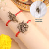 Krishna Button Cover Convertible Rakhi - Set of 2
