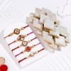 Kundan and Meena Rakhi And Kaju Katli-Set Of 5 Online