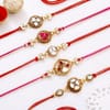 Gift Kundan and Meena Rakhi And Kaju Katli ï¿½ Set Of 5