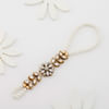 Gift Kundan and Pearl Haath Phool Lumba Rakhi