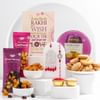 Kundan And Pearl Work Bhaiya Bhabhi Rakhi Hamper Online