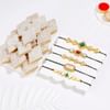 Kundan Charm Rakhi Combo - Set Of 5 Online