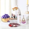 Kundan Elegance Bhaiya Bhabhi Rakhi Hamper Online