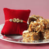 Kundan Flower Rakhi & Doda Barfi Hamper Online