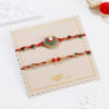 Buy Kundan Lotus Braided Rakhis - Set Of 2