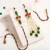 Buy Kundan Pearl Bhaiya Bhabhi Rakhi Set