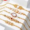 Gift Kundan Polki Rakhi Set with Gulab Jamun