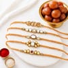 Kundan Polki Rakhi Set with Gulab Jamun Online