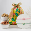 Kundan Rakhi Set Of 2 And Dry Fruits Potli Online
