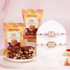 Kundan Rakhi with Date Barfi Combo
