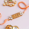 Kundan Rakhi with White & Golden Stones Online