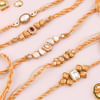 Gift Kundan Rakhis With Dry Fruits