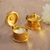 Buy Kundan Rakhis with Kaju Katli and Pooja Thali