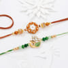 Gift Kundan Semi Precious Set 2 Rakhi