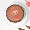 Buy Labubu Love Chocolate Photo Cake - Pink