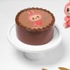 Labubu Love Chocolate Photo Cake - Pink Online