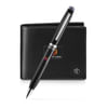 Gift Lapis Bard Ballpoint Pen And Mayfair Coin Pocket Wallet - Black