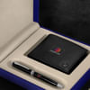 Buy Lapis Bard Ballpoint Pen And Mayfair Coin Pocket Wallet - Black