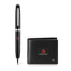 Lapis Bard Ballpoint Pen And Mayfair Coin Pocket Wallet - Black Online