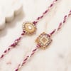 Gift Lavender Luxe Filigree Rakhi Set of 2