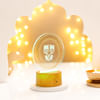Gift Laxmi Charan Wooden Base LED Lamp