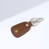 Buy Leather Card Case And Keychain Set - Personalized - Dark Tan