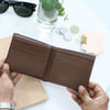 Shop Leather Wallet And Card Holder Set - Personalized - Dark Tan
