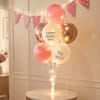 Buy LED Happy Birthday Pastel Pink Balloon Arrangement