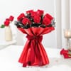 Buy LED Light Bouquet with 8 Red Roses