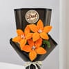 Buy LED Orange Pipe Cleaner Lily Bouquet