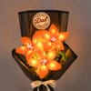 Shop LED Orange Pipe Cleaner Lily Bouquet
