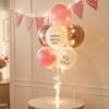 Buy LED Pastel Pink Happy Birthday Balloon Bouquet
