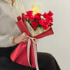 Buy LED Red Rose Bouquet & Heart Cake Combo