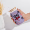 Gift Leopard Bow Personalized Can Glass Tumbler