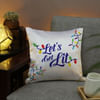 Gift Let's Get Lit LED Satin Cushion