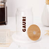 Shop Libra Personalized Wooden Lid Glass Tumbler