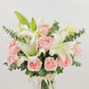 Buy Lily And Rose Vase Arrangement