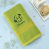 Buy Lime Green Hand and Bath Personalized Towel Set