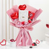 Buy Lipstick And Rose Pendant Chocolate Bouquet