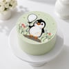Little Penguin Floral Cake